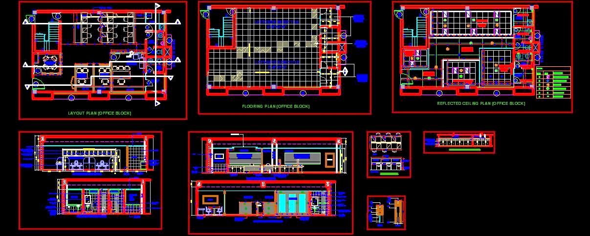 Office Design CAD- Meeting Room, Cabins, & Workstations